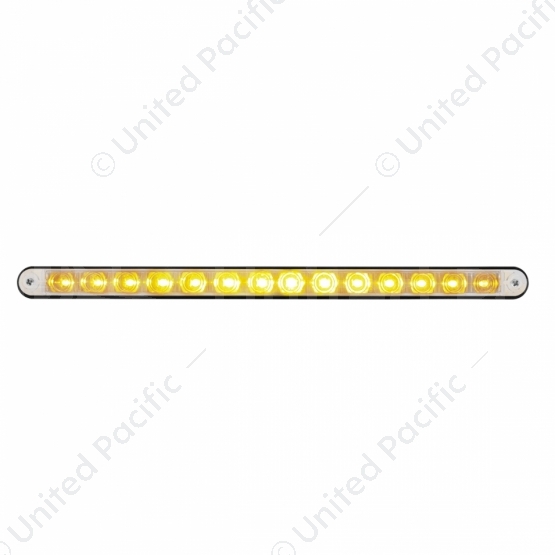 14 LED 12" Light Bar With Black Housing - Amber LED/Clear Lens