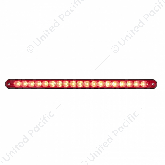 19 LED 12" Reflector Light Bar With Black Housing - Red LED/Red Lens