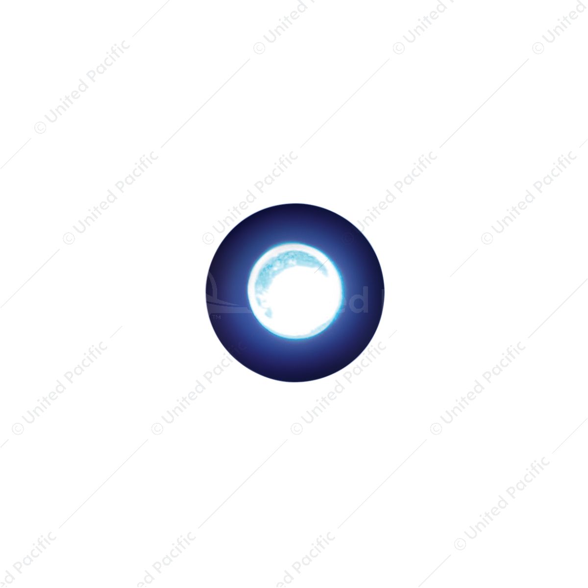 Single LED Snap-In Indicator Light - Blue/Clear (Bulk)