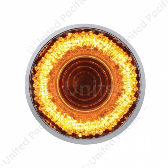 9 LED 2" Round Mirage Light (Clearance/Marker) - Amber LED/Clear Lens