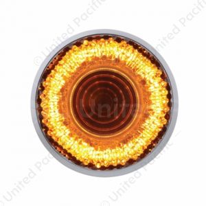 9 LED 2" Round Mirage Light (Clearance/Marker) - Amber LED/Clear Lens