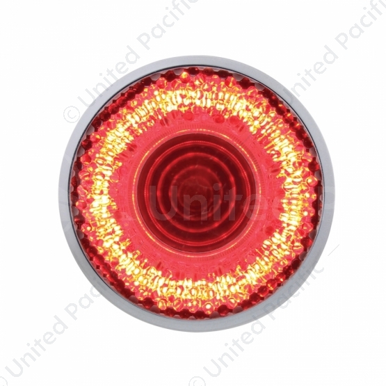 9 LED 2" Round Mirage Light (Clearance/Marker) - Red LED/Clear Lens