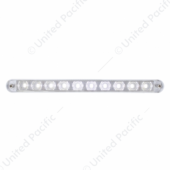 10 LED 9" Auxiliary Light Bar With Bezel - White LED/Clear Lens