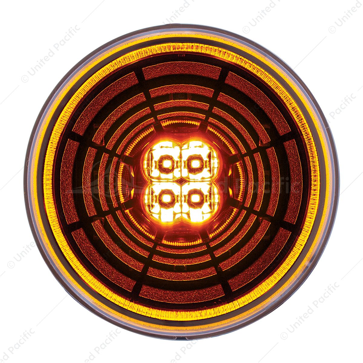 13 LED 4" Round Abyss Light (Turn Signal) - Amber LED/Amber Lens