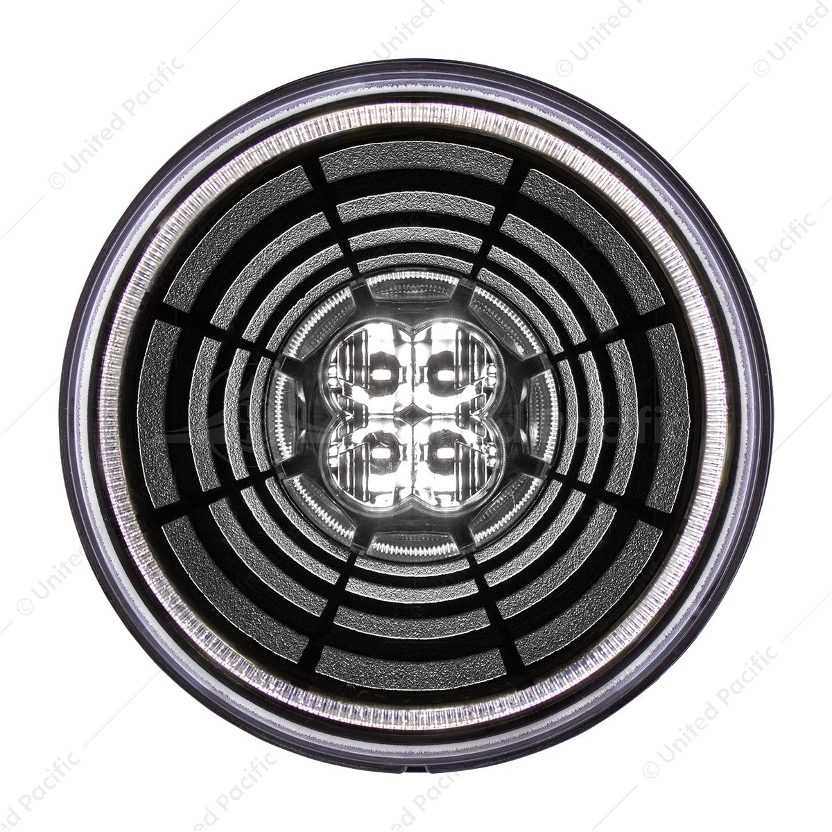 13 LED 4" Round Abyss Light (Back-Up) - White LED/Clear Lens