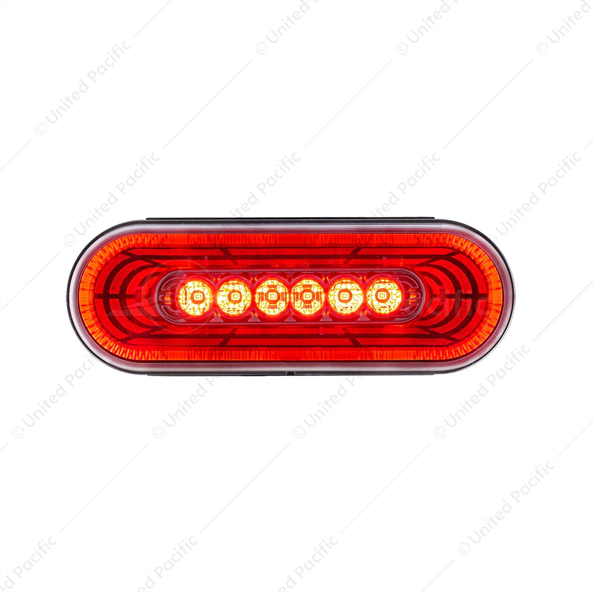 22 LED 6" Oval Abyss Light (Stop, Turn & Tail) - Red LED/Clear Lens