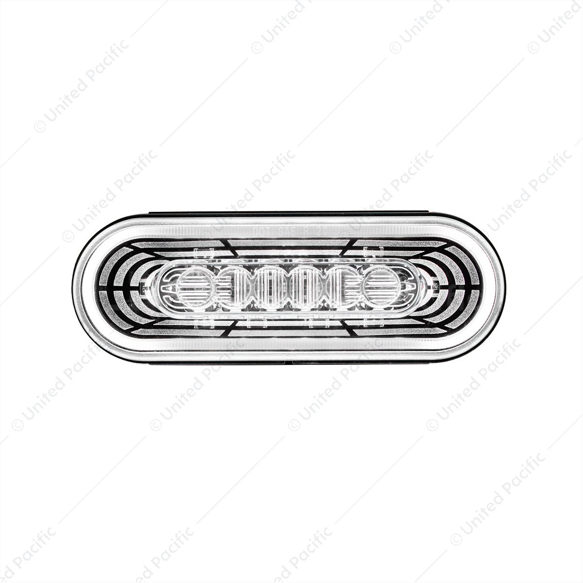 22 LED 6" Oval Abyss Light (Back-Up) - White LED/Clear Lens