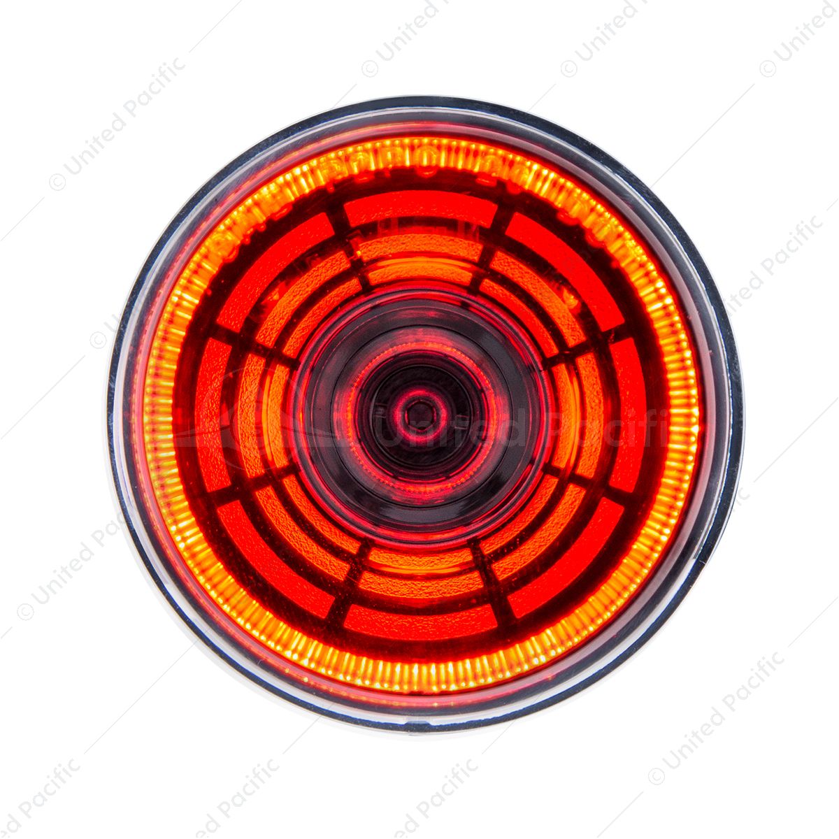 4 LED 2" Round Abyss Light (Clearance/Marker) - Red LED/Clear Lens