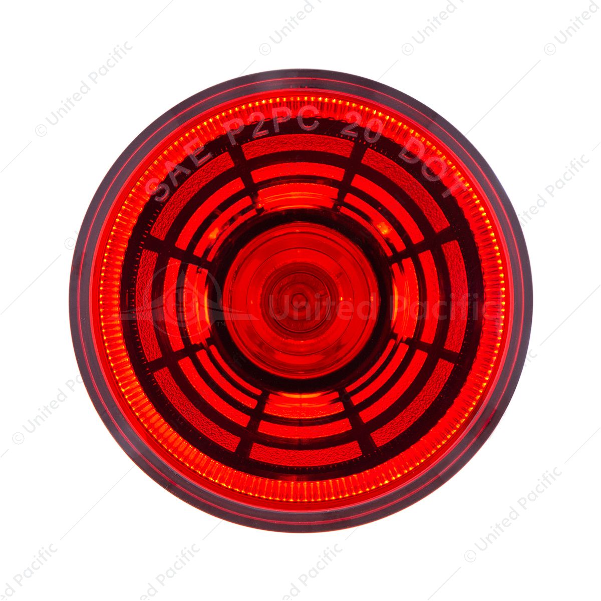 4 LED 2.5" Round Abyss Light (Clearance/Marker) - Red LED/Red Lens