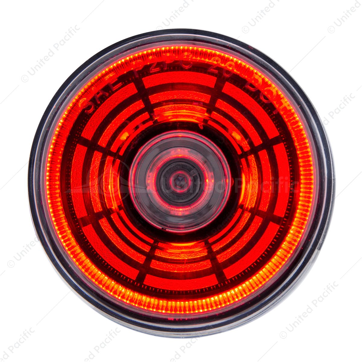 4 LED 2.5" Round Abyss Light (Clearance/Marker) - Red LED/Clear Lens