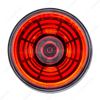 4 LED 2-1/2" Round Abyss Light (Clearance/Marker) - Red LED/Clear Lens