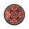 4" Round Combo Light With 12 LED Stop, Turn & Tail & 16 LED Back-Up - Red LED/Clear Lens