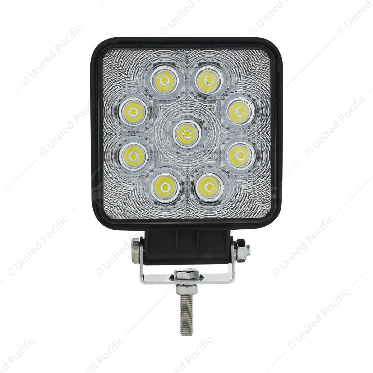 9 High Power LED 4-1/4" Square "Competition Series" Work Light - Flood