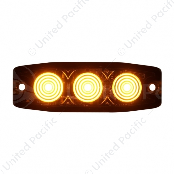 3 High Power LED Super Thin Warning Light - Amber LED (Bulk)