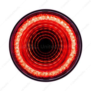 24 LED 4" Round Mirage Light (Stop, Turn & Tail) - Red LED/Red Lens