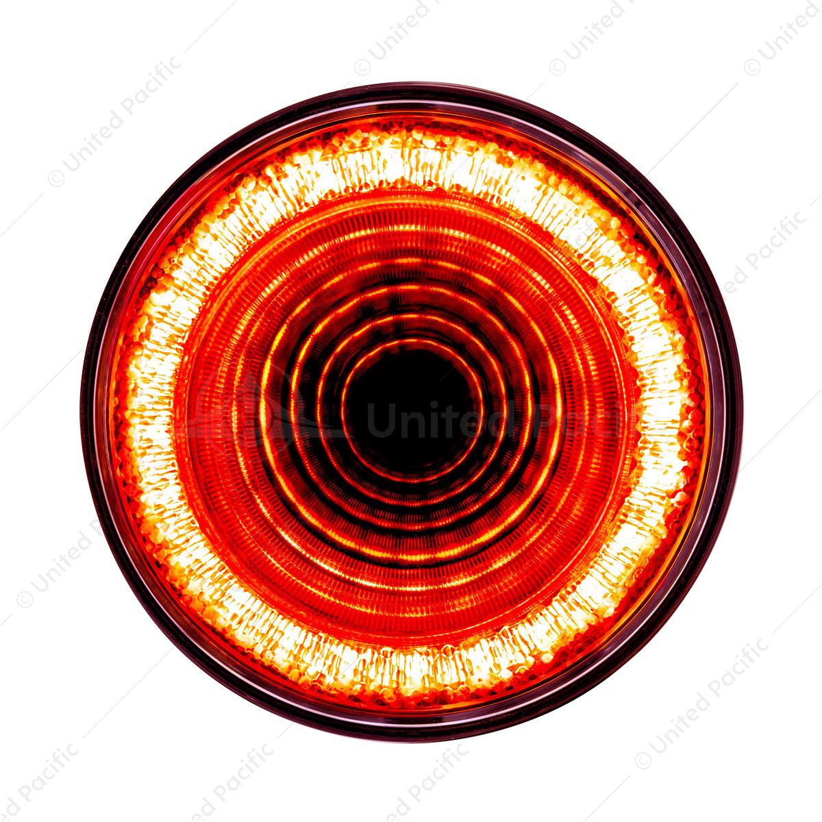 24 LED 4" Round Mirage Light (Stop, Turn & Tail) - Red LED/Clear Lens