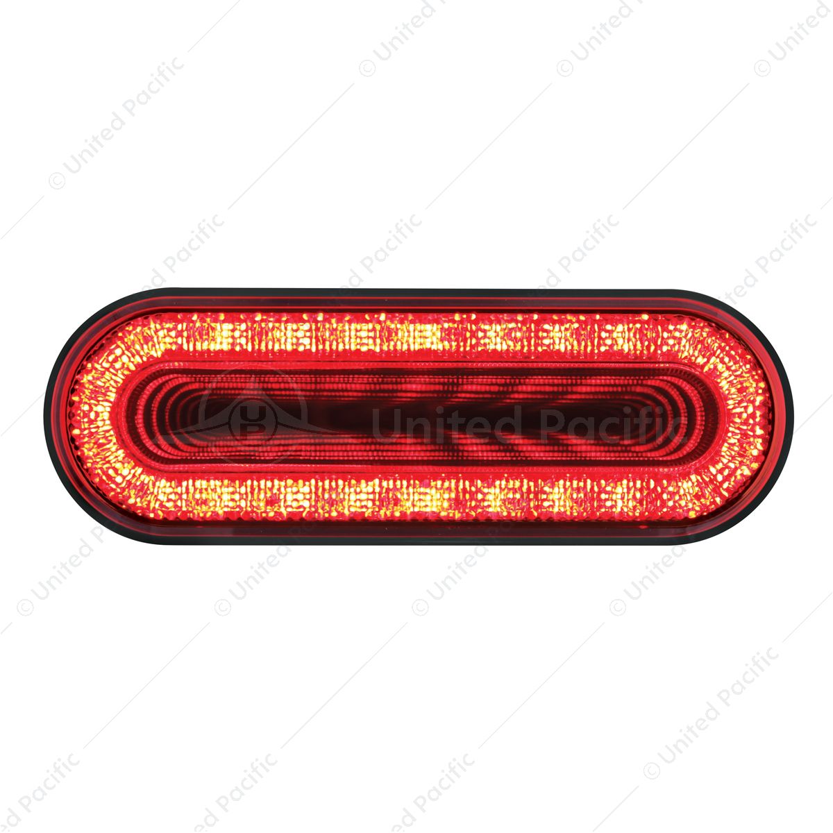 24 LED 6" Oval Mirage Light (Stop, Turn & Tail) - Red LED/Red Lens