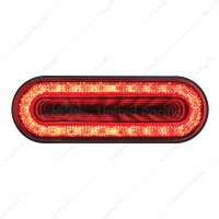 24 LED 6" Oval Mirage Light (Stop, Turn & Tail) - Red LED/Red Lens