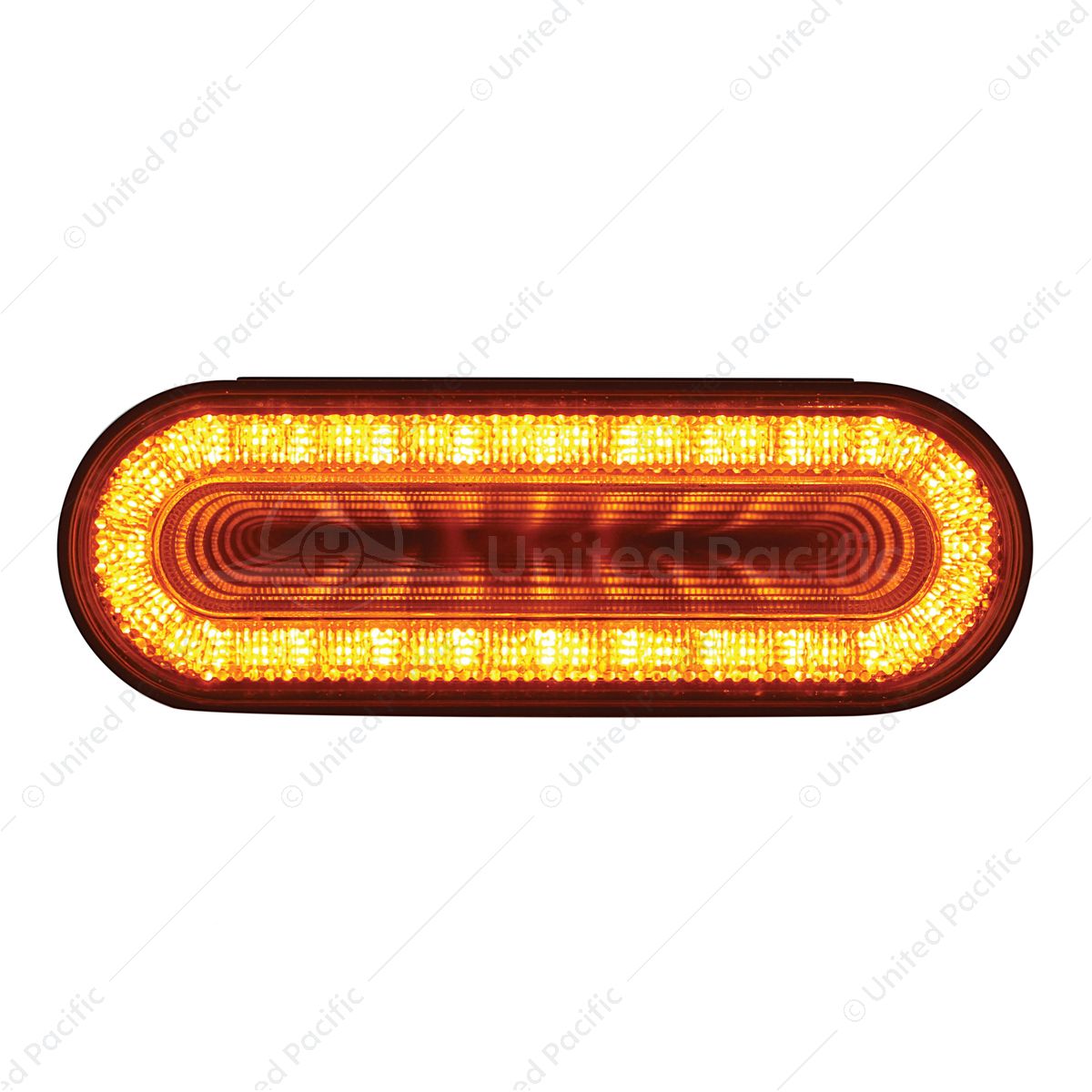 24 LED 6" Oval Mirage Light (Turn Signal) - Amber LED/Amber Lens