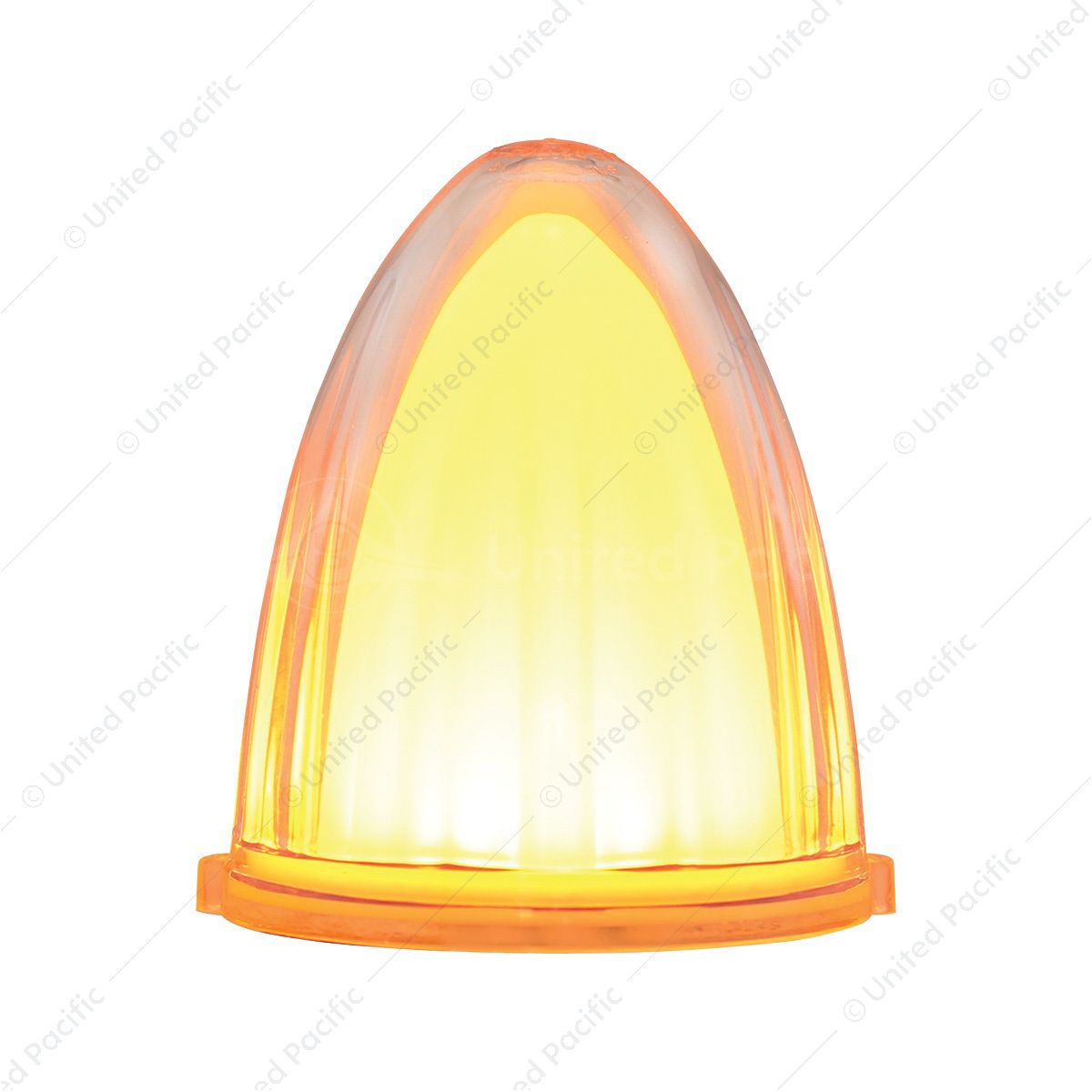 9 LED Dual Function GloLight Watermelon Grakon 1000 Style Cab Light - Amber LED/Clear Lens