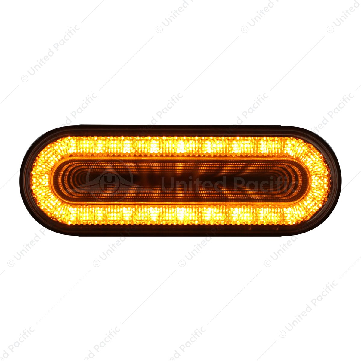 24 LED 6" Oval Mirage Light (Turn Signal) - Amber LED/Clear Lens