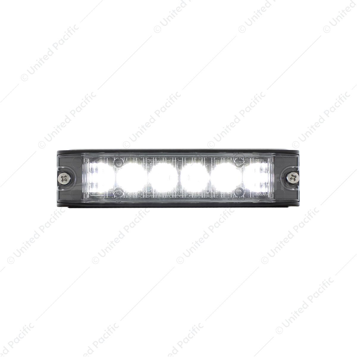 6 High Power LED Low Profile Warning Lighthead - White LED
