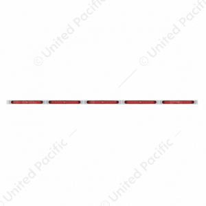 94" Stainless Steel Light Bracket - 19 LED 17-1/4" Light Bar x 5 With Red LED/Red Lens With Bezel