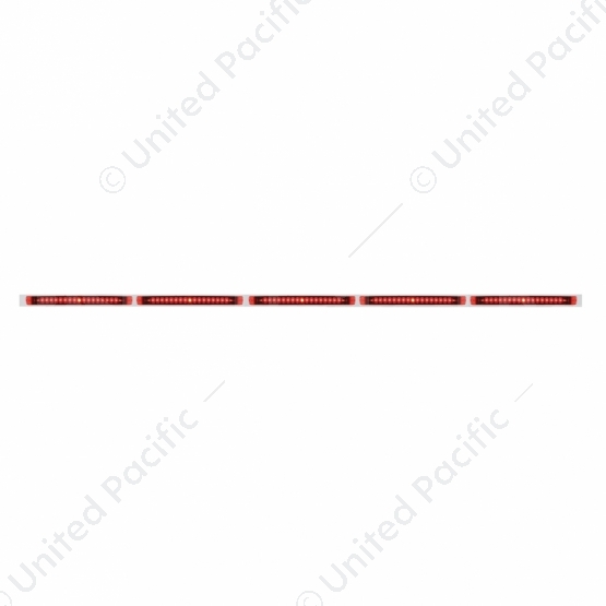 94" Stainless Steel Light Bracket - 19 LED 17-1/4" Light Bar x 5 With Red LED/Red Lens