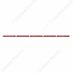 94" Stainless Steel Light Bracket - 19 LED 17-1/4" Light Bar x 5 With Red LED/Red Lens