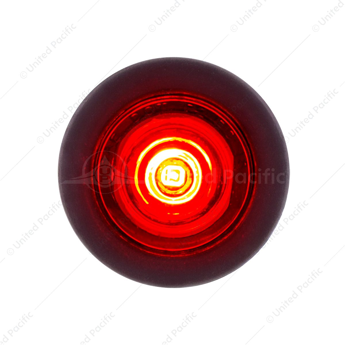 1 LED 3/4" Mini Clearance Light Red LED With Red Lens With Rubber Grommet (Bulk)