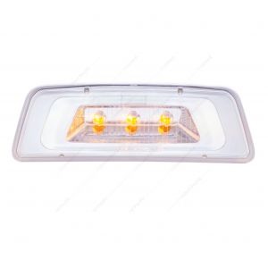 3 LED Fender Turn Signal/Parking Light For Kenworth T680/T700/T880 - Amber LED/Clear Lens