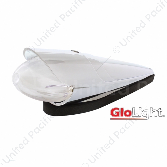 9 LED Dual Function GloLight Watermelon Grakon 1000 Style Cab Light Kit With Visor - Amber LED/Clear