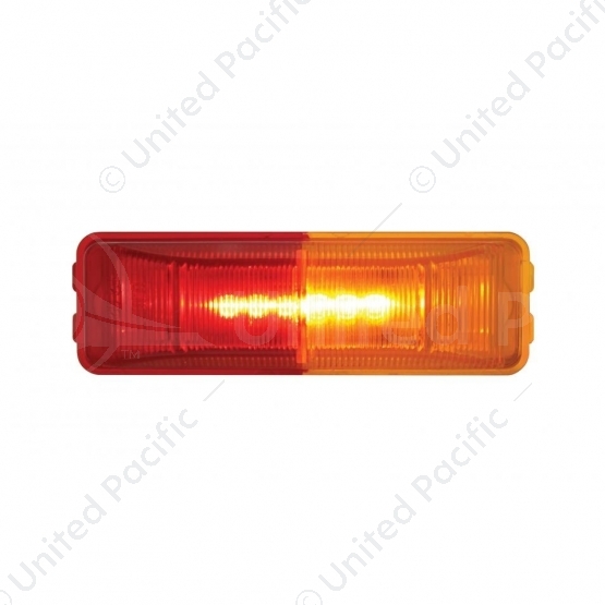 6 LED Rectangular Fender Mount Light (Clearance/Marker) With Amber & Red Lens (Bulk)