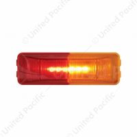 6 LED Rectangular Fender Mount Light (Clearance/Marker) With Amber & Red Lens (Bulk)