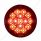 15 LED 2-3/8" Dual Function Signal Light For Harley Motorcycle - Red LED/Red Lens