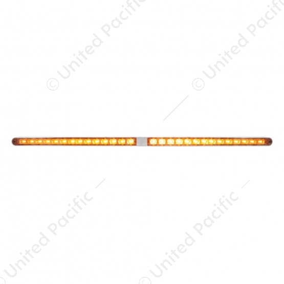 Dual 14 LED 12" Light Bars With Bezel - Amber LED/Amber Lens