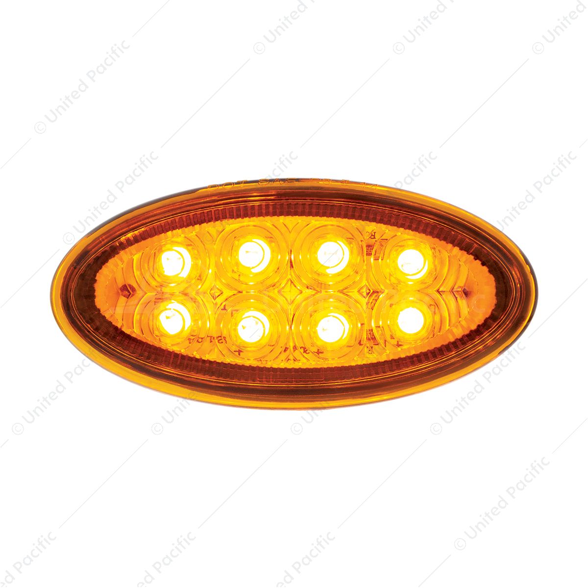 8 LED Fender Parking & Turn Signal Light For Peterbilt 386 (2006-2014) & 387 (2006-2010)-Amber LED/A