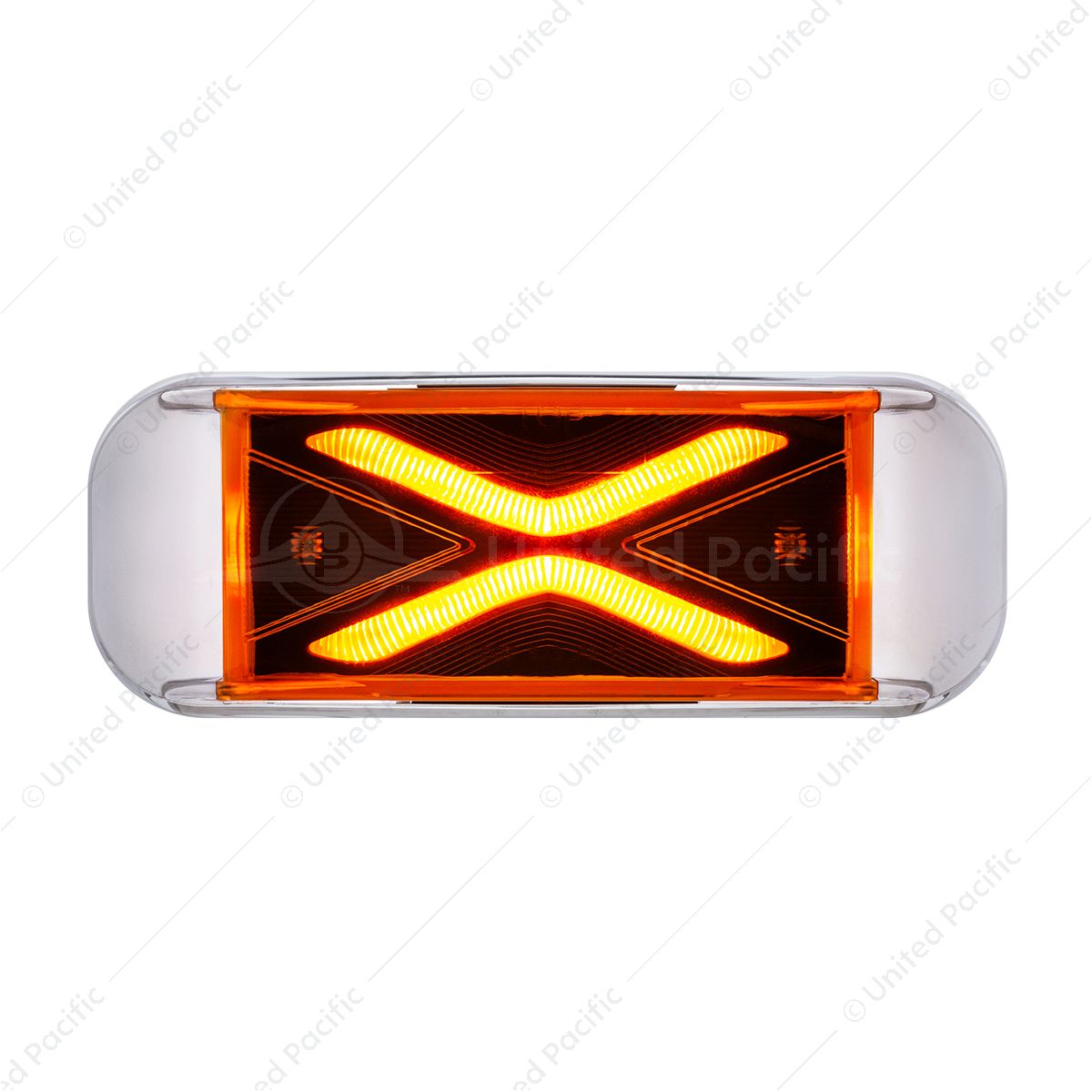 4 LED Saber Rectangular Marker Light With Amber Lens