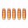6 Amber LED Cab Lights For 2008-2017 Freightliner Cascadia - Clear Lens (5-Pack)