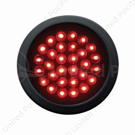 30 LED 4" Round Light Kit (Stop, Turn & Tail) - Red LED/Red Lens