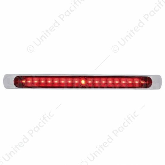 19 LED 17" Light Bar With Bezel (Stop, Turn & Tail) - Red LED/Red Lens