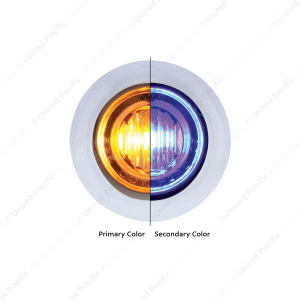 3 LED 3/4" Mini Double Fury Light (Clearance/Marker) - Amber LED/Blue LED