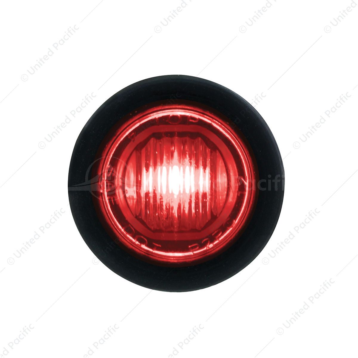 Single SMD LED 3/4" Mini Light (Clearance/Marker) With Rubber Grommet - Red LED/Red Lens