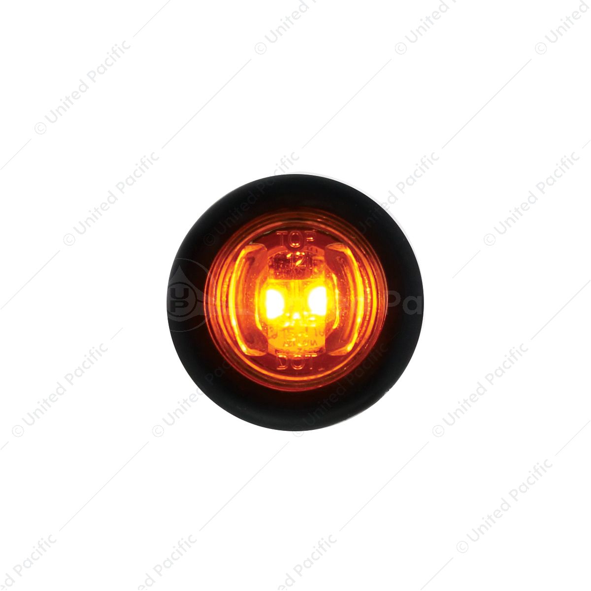 2 LED 3/4" Mini Light (Clearance/Marker) With Rubber Grommet - Amber LED/Amber Lens (Bulk)
