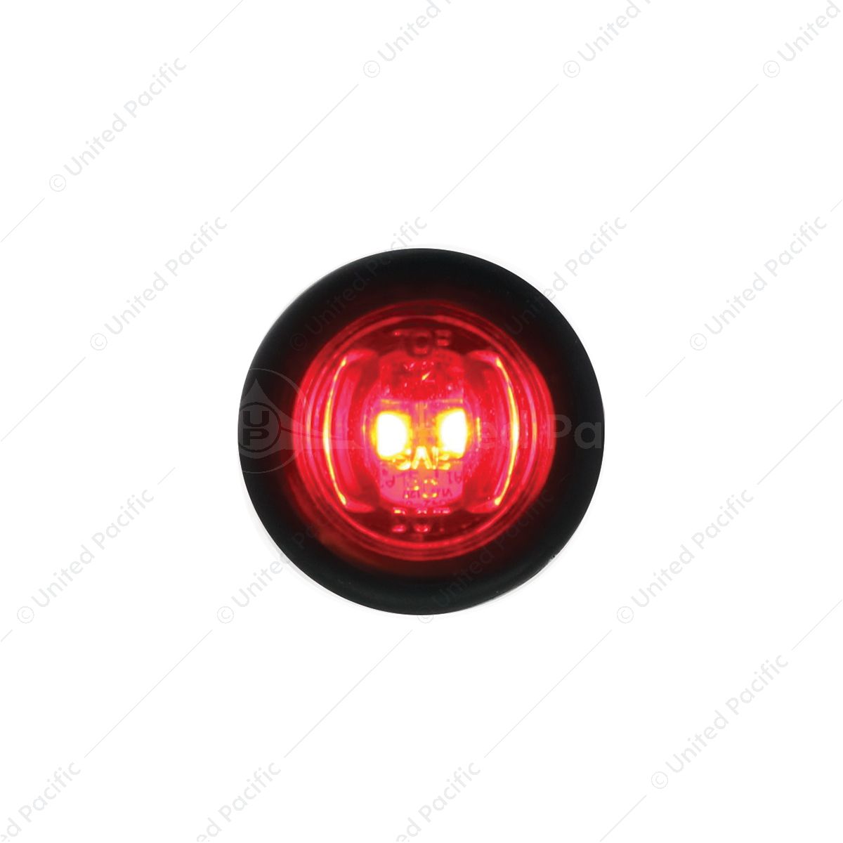 2 LED 3/4" Mini Light (Clearance/Marker) With Rubber Grommet - Red LED/Red Lens (Bulk)
