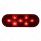 7 LED Oval Light (Stop, Turn & Tail) - Red LED/Red Lens (Bulk)