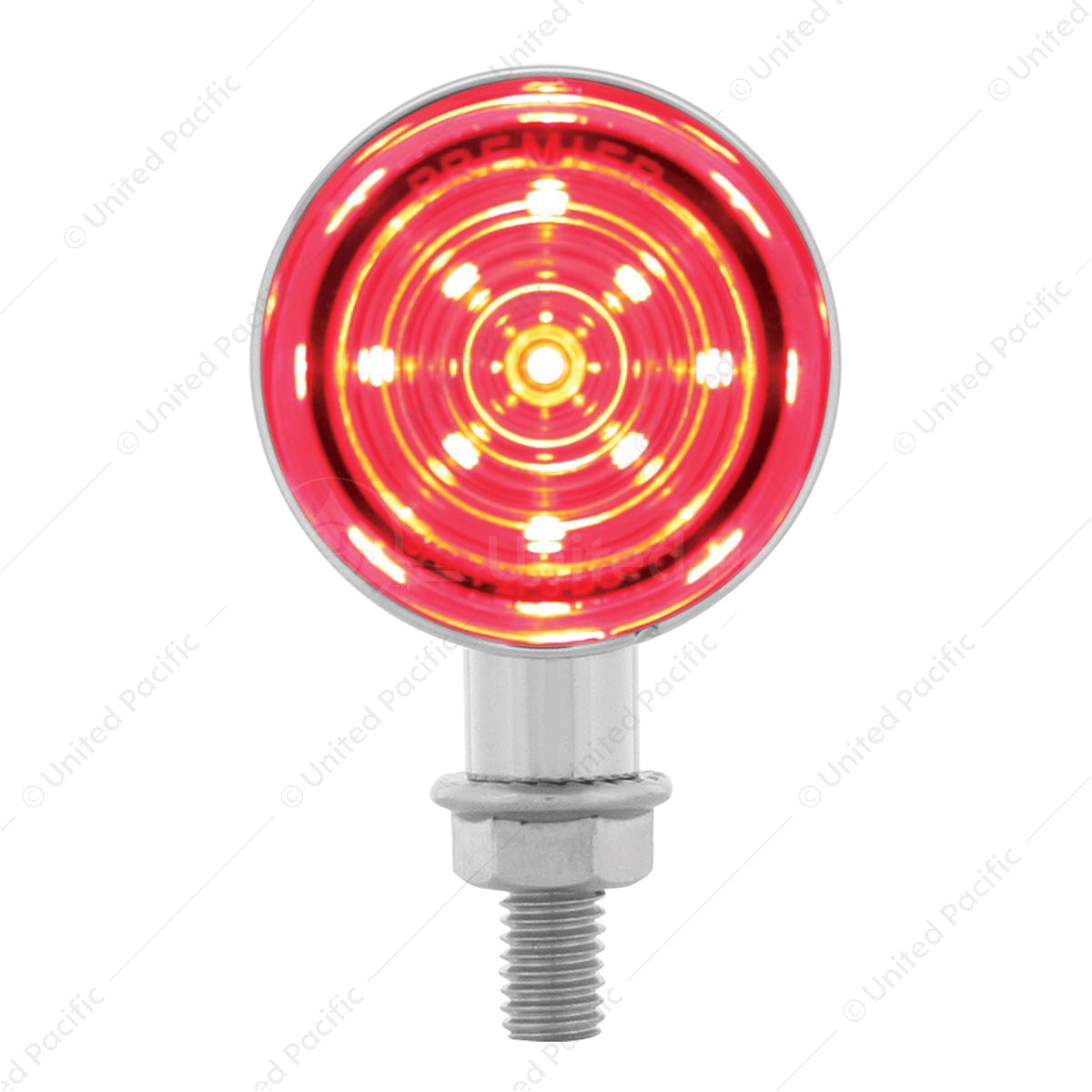 9 LED Dual Function Mini Bullet Light - Red LED/Red Lens