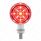 9 LED Dual Function Mini Bullet Light - Red LED/Red Lens