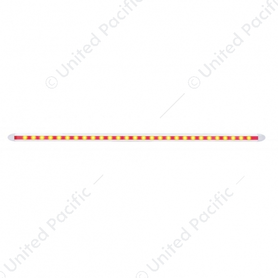 28 LED 12" Slim Light Bar - Red LED/Clear Lens