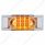 16 LED Reflector Light (Clearance/Marker) With Chrome Bezel - Amber LED/Clear Lens